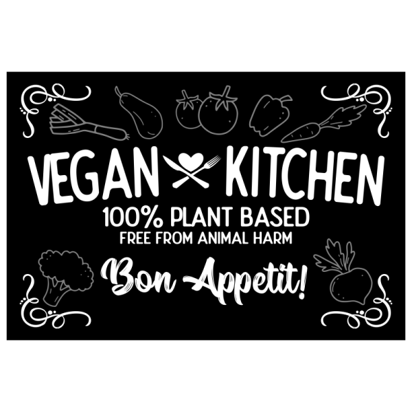 Sign Vegan Kitchen CrowBunny.nl